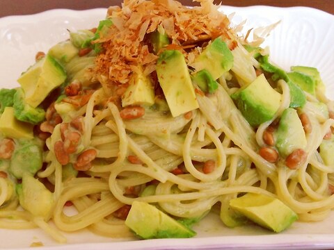 あえるだけ!アボカド納豆パスタ☆